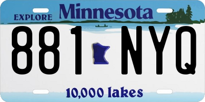 MN license plate 881NYQ