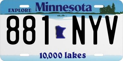 MN license plate 881NYV