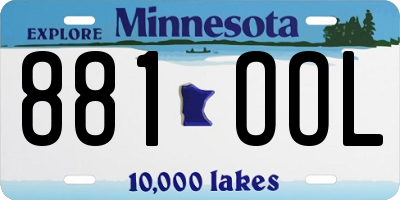 MN license plate 881OOL