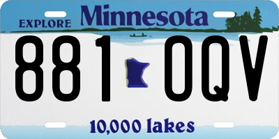 MN license plate 881OQV
