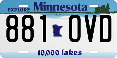 MN license plate 881OVD