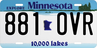 MN license plate 881OVR