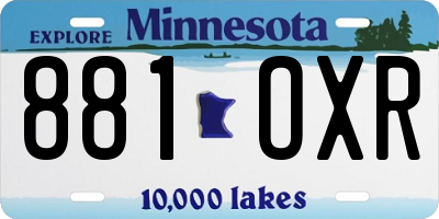 MN license plate 881OXR