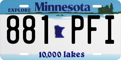 MN license plate 881PFI