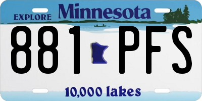MN license plate 881PFS