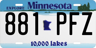 MN license plate 881PFZ