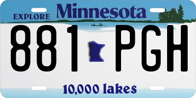 MN license plate 881PGH