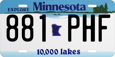 MN license plate 881PHF