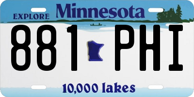 MN license plate 881PHI