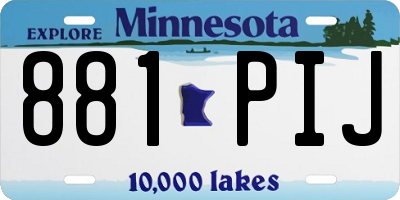MN license plate 881PIJ