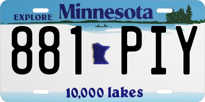 MN license plate 881PIY