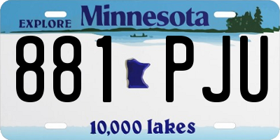 MN license plate 881PJU