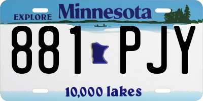 MN license plate 881PJY