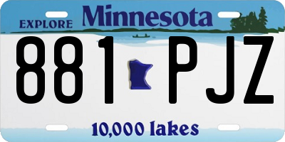 MN license plate 881PJZ