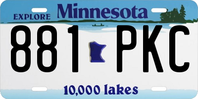 MN license plate 881PKC