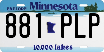 MN license plate 881PLP