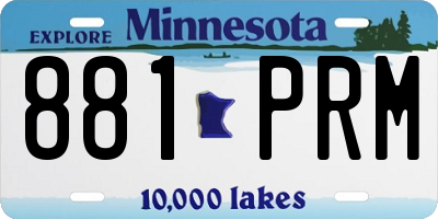MN license plate 881PRM