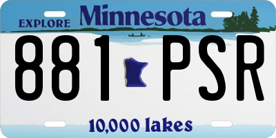 MN license plate 881PSR