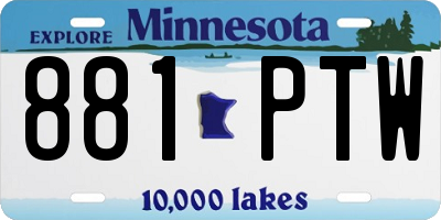 MN license plate 881PTW