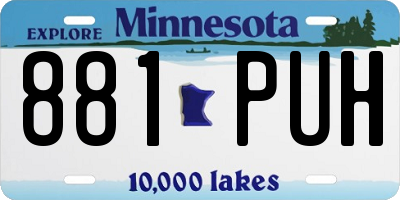 MN license plate 881PUH