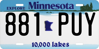 MN license plate 881PUY