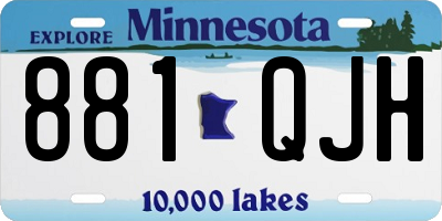 MN license plate 881QJH