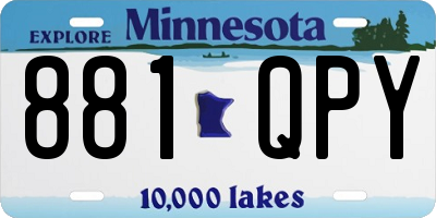 MN license plate 881QPY