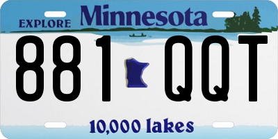MN license plate 881QQT