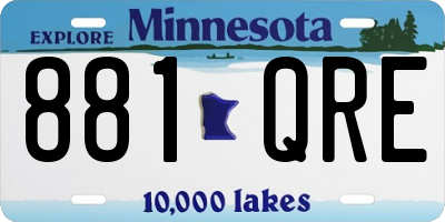 MN license plate 881QRE