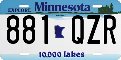 MN license plate 881QZR