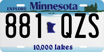 MN license plate 881QZS
