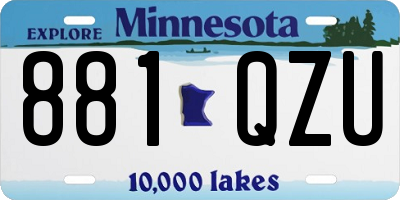 MN license plate 881QZU