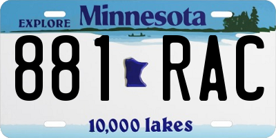 MN license plate 881RAC