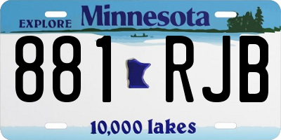 MN license plate 881RJB
