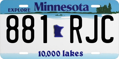 MN license plate 881RJC