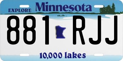 MN license plate 881RJJ