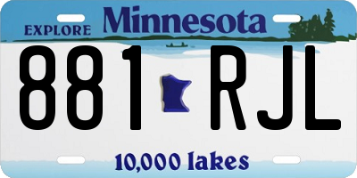 MN license plate 881RJL