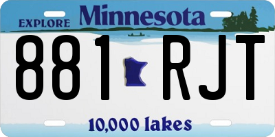 MN license plate 881RJT