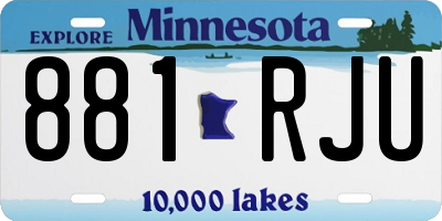 MN license plate 881RJU