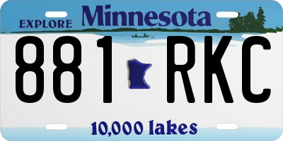 MN license plate 881RKC