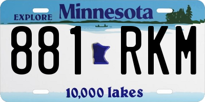MN license plate 881RKM