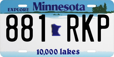 MN license plate 881RKP
