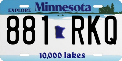 MN license plate 881RKQ