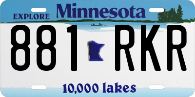 MN license plate 881RKR