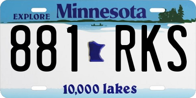 MN license plate 881RKS