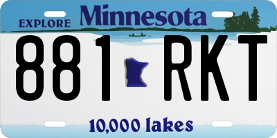 MN license plate 881RKT