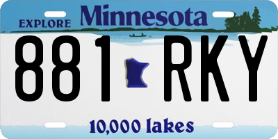 MN license plate 881RKY