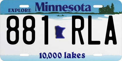 MN license plate 881RLA