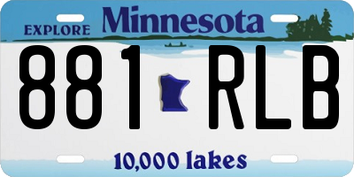 MN license plate 881RLB