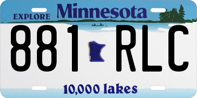 MN license plate 881RLC